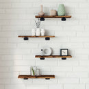 vidaXL 4 db füstös tölgy színű szerelt fa fali polc 40 x 10 x 1,5 cm