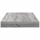 vidaXL 4 db szürke sonoma színű szerelt fa fali polc 40 x 10 x 1,5 cm