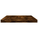 vidaXL 4 db füstös tölgy színű szerelt fa fali polc 40 x 20 x 1,5 cm