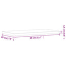 vidaXL 4 db füstös tölgy színű szerelt fa fali polc 40 x 20 x 1,5 cm