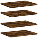 vidaXL 4 db füstös tölgy színű szerelt fa fali polc 40 x 30 x 1,5 cm