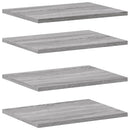 vidaXL 4 db szürke sonoma színű szerelt fa fali polc 40 x 30 x 1,5 cm