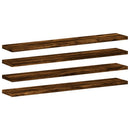 vidaXL 4 db füstös tölgy színű szerelt fa fali polc 60 x 10 x 1,5 cm