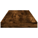 vidaXL 4 db füstös tölgy színű szerelt fa fali polc 60 x 10 x 1,5 cm