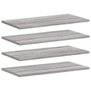 vidaXL 4 db szürke sonoma színű szerelt fa fali polc 60 x 20 x 1,5 cm