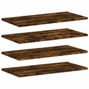 vidaXL 4 db füstös tölgy színű szerelt fa fali polc 60 x 30 x 1,5 cm