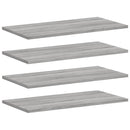 vidaXL 4 db szürke sonoma színű szerelt fa fali polc 60 x 30 x 1,5 cm