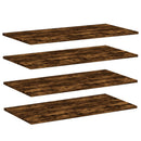 vidaXL 4 db füstös tölgy színű szerelt fa fali polc 80 x 40 x 1,5 cm