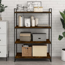 vidaXL 4 db füstös tölgy színű szerelt fa fali polc 80 x 40 x 1,5 cm
