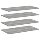 vidaXL 4 db szürke sonoma színű szerelt fa fali polc 80 x 40 x 1,5 cm