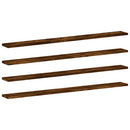 vidaXL 4 db füstös tölgy színű szerelt fa fali polc 100 x 10 x 1,5 cm