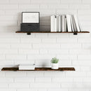 vidaXL 4 db füstös tölgy színű szerelt fa fali polc 100 x 20 x 1,5 cm