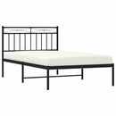 vidaXL fekete fém ágykeret fejtámlával 100 x 200 cm