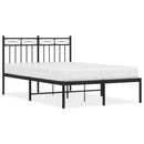 vidaXL fekete fém ágykeret fejtámlával 120 x 200 cm