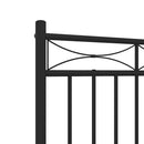 vidaXL fekete fém ágykeret fejtámlával 135 x 190 cm