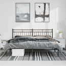 vidaXL fekete fém ágykeret fejtámlával 183 x 213 cm