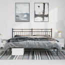 vidaXL fekete fém ágykeret fejtámlával 193 x 203 cm