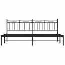 vidaXL fekete fém ágykeret fejtámlával 193 x 203 cm