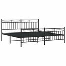 vidaXL fekete fém ágykeret fej- és lábtámlával 183 x 213 cm
