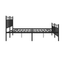 vidaXL fekete fém ágykeret fej- és lábtámlával 183 x 213 cm