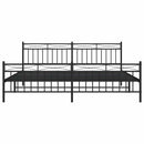 vidaXL fekete fém ágykeret fej- és lábtámlával 193 x 203 cm