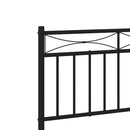 vidaXL fekete fém ágykeret fej- és lábtámlával 193 x 203 cm