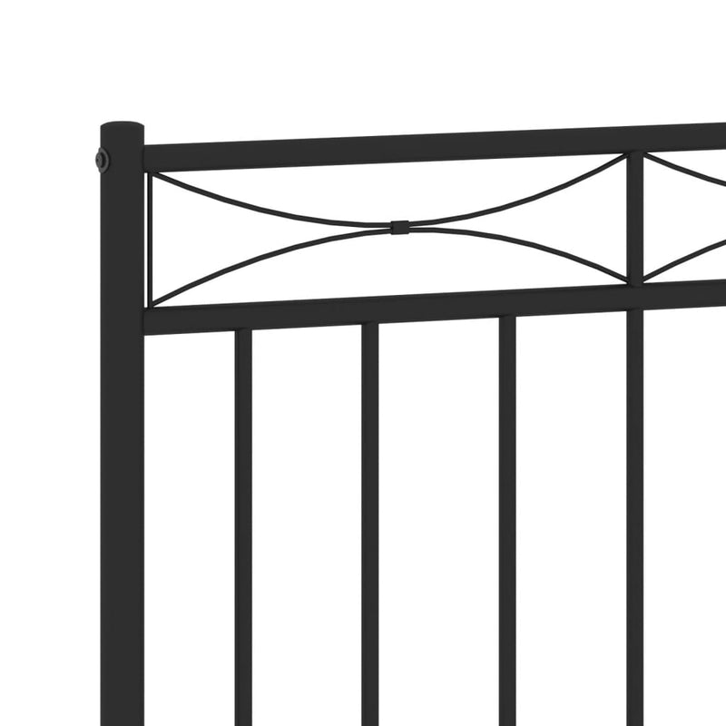 vidaXL fekete fém fejtámla 75 cm
