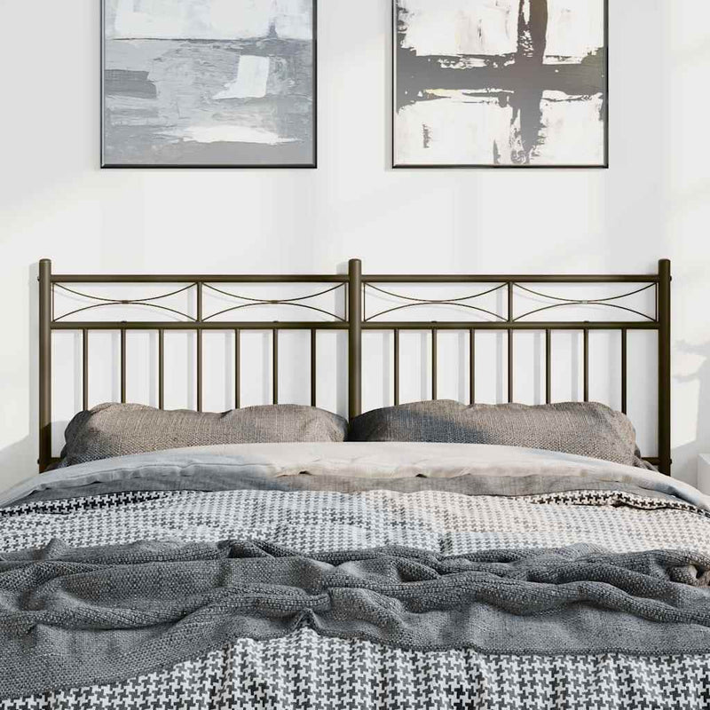 vidaXL fekete fém fejtámla 135 cm