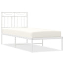vidaXL fehér fém ágykeret fejtámlával 80x200 cm