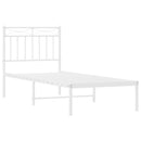 vidaXL fehér fém ágykeret fejtámlával 80x200 cm