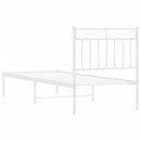 vidaXL fehér fém ágykeret fejtámlával 80x200 cm