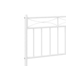 vidaXL fehér fém ágykeret fejtámlával 80x200 cm
