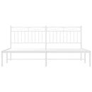 vidaXL fehér fém ágykeret fejtámlával 183 x 213 cm