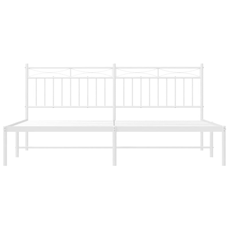 vidaXL fehér fém ágykeret fejtámlával 183 x 213 cm