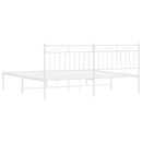vidaXL fehér fém ágykeret fejtámlával 183 x 213 cm