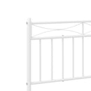 vidaXL fehér fém ágykeret fej- és lábtámlával 90x200 cm