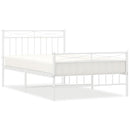 vidaXL fehér fém ágykeret fej- és lábtámlával 107 x 203 cm