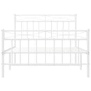 vidaXL fehér fém ágykeret fej- és lábtámlával 107 x 203 cm