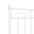 vidaXL fehér fém ágykeret fej- és lábtámlával 120 x 190 cm