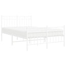 vidaXL fehér fém ágykeret fej- és lábtámlával 120x200 cm