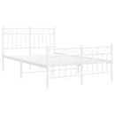 vidaXL fehér fém ágykeret fej- és lábtámlával 120x200 cm