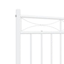 vidaXL fehér fém ágykeret fej- és lábtámlával 135x190 cm