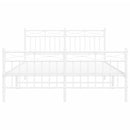 vidaXL fehér fém ágykeret fej- és lábtámlával 140 x 190 cm