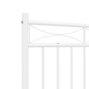 vidaXL fehér fém ágykeret fej- és lábtámlával 140 x 190 cm