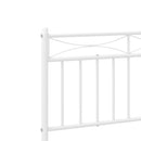 vidaXL fehér fém ágykeret fej- és lábtámlával 193 x 203 cm