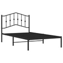 vidaXL fekete fém ágykeret fejtámlával 100 x 190 cm
