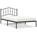 vidaXL fekete fém ágykeret fejtámlával 107 x 203 cm