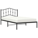 vidaXL fekete fém ágykeret fejtámlával 107 x 203 cm