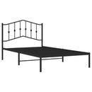 vidaXL fekete fém ágykeret fejtámlával 107 x 203 cm