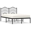 vidaXL fekete fém ágykeret fejtámlával 120 x 190 cm
